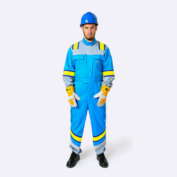 Flame-retardant safety coverallprotective suit