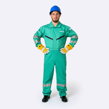EN Standard Solid Tone Cotton Flame Retardant Coverall