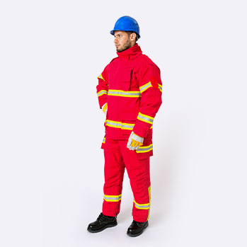 Multi-layer high-visibility reflective fire suit